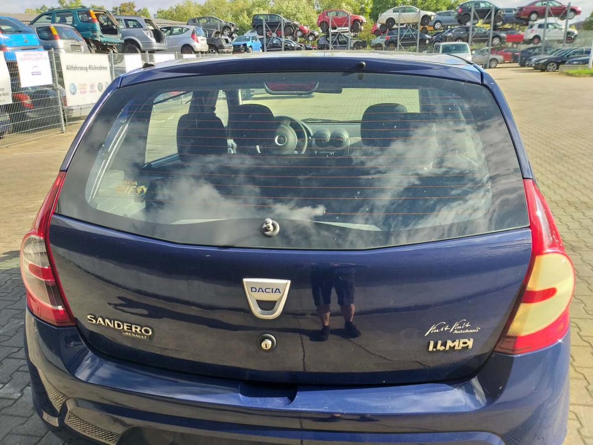 Dacia Sandero original Heckklappe mit Heckscheibe OV61H Blue Marine Bj.2009